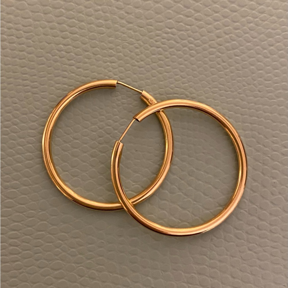 14K Gold Hoop Earrings